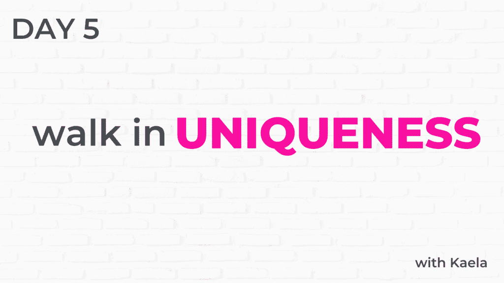 Youth Devotional - 5 - Walk in Uniqueness